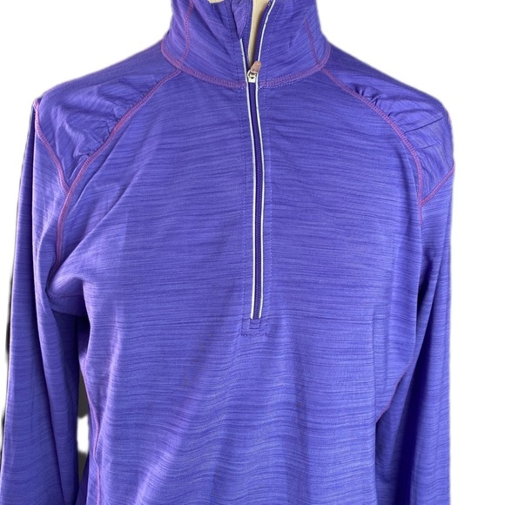 EUC L Kirkland Athletic 1/2 zip pullover purple